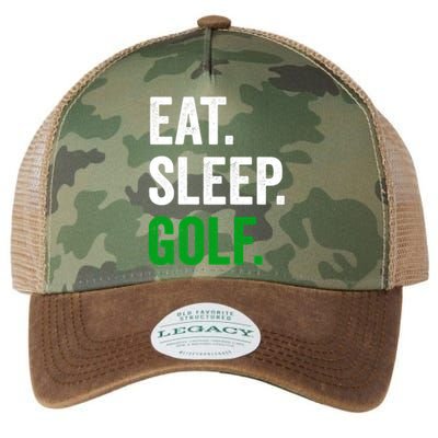 Father's Day Eat Sleep Golf Funny Golf Dad Gift For Dad Legacy Tie Dye Trucker Hat