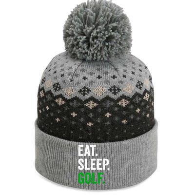 Father's Day Eat Sleep Golf Funny Golf Dad Gift For Dad The Baniff Cuffed Pom Beanie