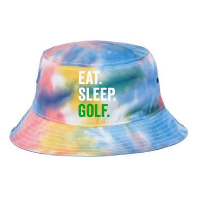 Father's Day Eat Sleep Golf Funny Golf Dad Gift For Dad Tie Dye Newport Bucket Hat