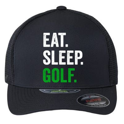 Father's Day Eat Sleep Golf Funny Golf Dad Gift For Dad Flexfit Unipanel Trucker Cap