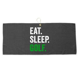 Father's Day Eat Sleep Golf Funny Golf Dad Gift For Dad Large Microfiber Waffle Golf Towel