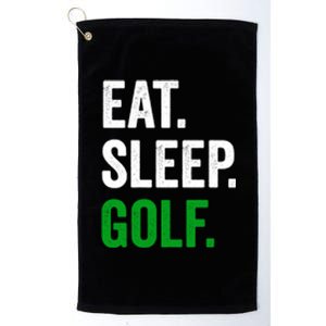 Father's Day Eat Sleep Golf Funny Golf Dad Gift For Dad Platinum Collection Golf Towel