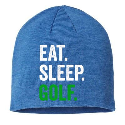 Father's Day Eat Sleep Golf Funny Golf Dad Gift For Dad Sustainable Beanie