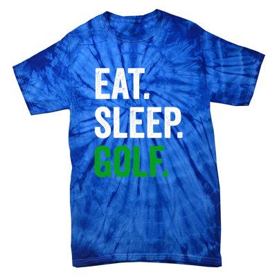 Father's Day Eat Sleep Golf Funny Golf Dad Gift For Dad Tie-Dye T-Shirt