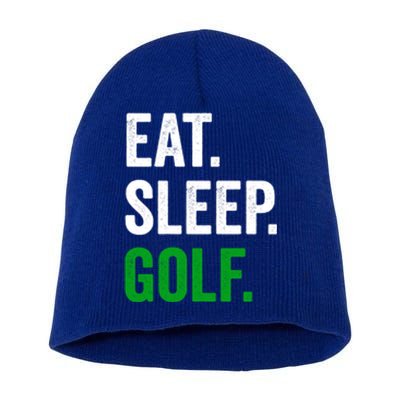 Father's Day Eat Sleep Golf Funny Golf Dad Gift For Dad Short Acrylic Beanie