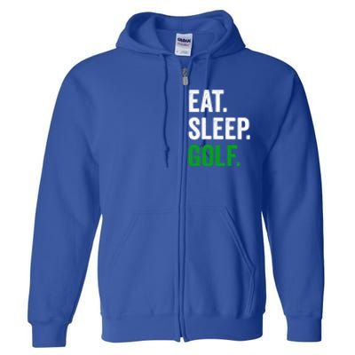 Father's Day Eat Sleep Golf Funny Golf Dad Gift For Dad Full Zip Hoodie