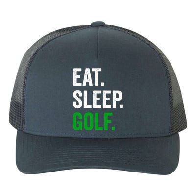 Father's Day Eat Sleep Golf Funny Golf Dad Gift For Dad Yupoong Adult 5-Panel Trucker Hat