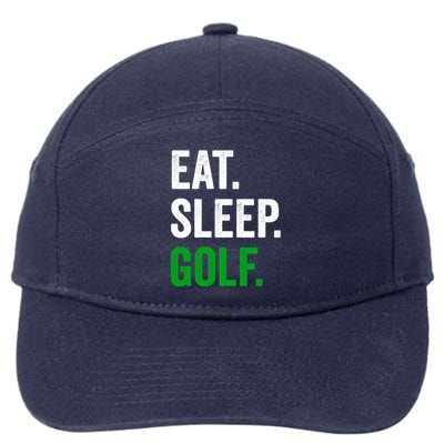 Father's Day Eat Sleep Golf Funny Golf Dad Gift For Dad 7-Panel Snapback Hat