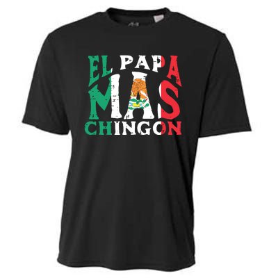 Fathers Day El Papa Mas Chingon Funny Mexican Dad Spanish Cooling Performance Crew T-Shirt