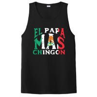 Fathers Day El Papa Mas Chingon Funny Mexican Dad Spanish PosiCharge Competitor Tank