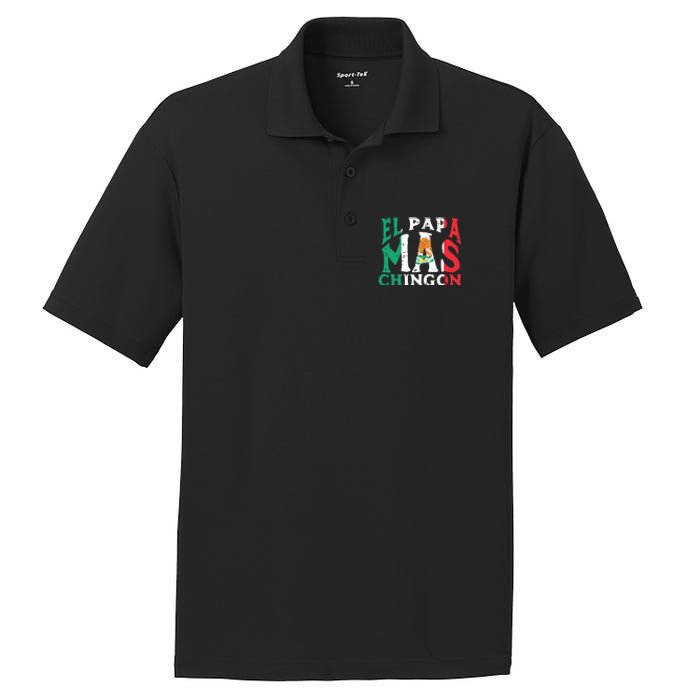 Fathers Day El Papa Mas Chingon Funny Mexican Dad Spanish PosiCharge RacerMesh Polo