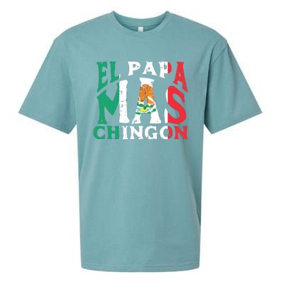 Fathers Day El Papa Mas Chingon Funny Mexican Dad Spanish Sueded Cloud Jersey T-Shirt