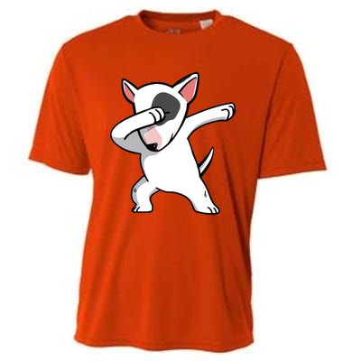 Funny Dabbing English Bull Terrier Dog Birthday Party Gift Funny Gift Cooling Performance Crew T-Shirt