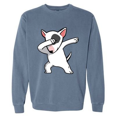 Funny Dabbing English Bull Terrier Dog Birthday Party Gift Funny Gift Garment-Dyed Sweatshirt