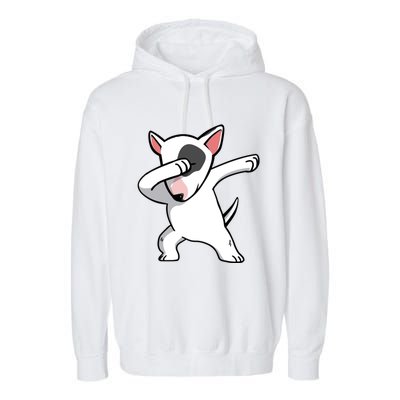 Funny Dabbing English Bull Terrier Dog Birthday Party Gift Funny Gift Garment-Dyed Fleece Hoodie