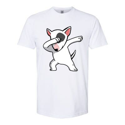 Funny Dabbing English Bull Terrier Dog Birthday Party Gift Funny Gift Softstyle CVC T-Shirt