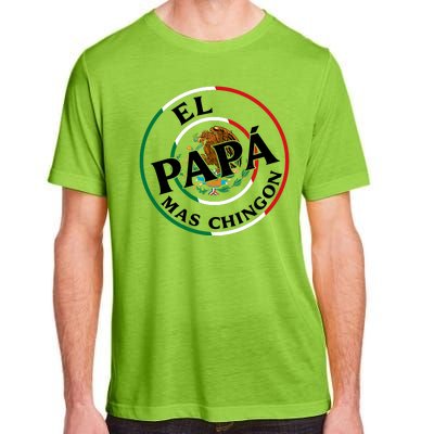 Father Day El Papa Mas Chingon Funny Mexican Dad Adult ChromaSoft Performance T-Shirt