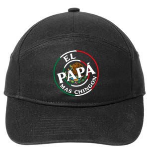 Father Day El Papa Mas Chingon Funny Mexican Dad 7-Panel Snapback Hat