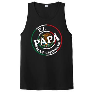 Father Day El Papa Mas Chingon Funny Mexican Dad PosiCharge Competitor Tank