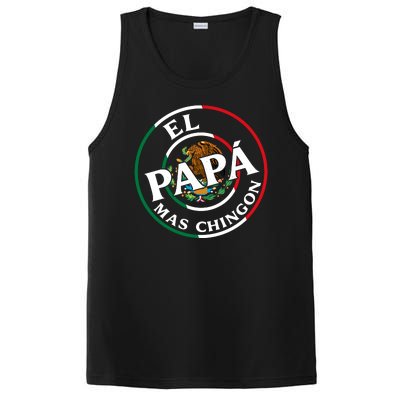 Father Day El Papa Mas Chingon Funny Mexican Dad PosiCharge Competitor Tank