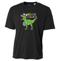 Funny Dinosaur Easter Bunny Eggs Cellent Easter Day Cooling Performance Crew T-Shirt