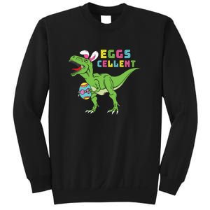 Funny Dinosaur Easter Bunny Eggs Cellent Easter Day Sweatshirt