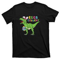 Funny Dinosaur Easter Bunny Eggs Cellent Easter Day T-Shirt