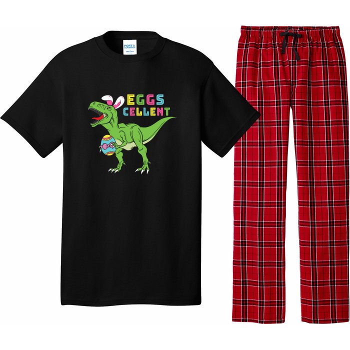 Funny Dinosaur Easter Bunny Eggs Cellent Easter Day Pajama Set