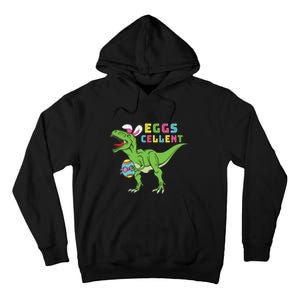 Funny Dinosaur Easter Bunny Eggs Cellent Easter Day Tall Hoodie