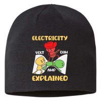 Funny Design Electricity Explained Electrician Electricity Sustainable Beanie