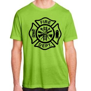 Fire Dept Emblem Badge Firefighter Logo Adult ChromaSoft Performance T-Shirt