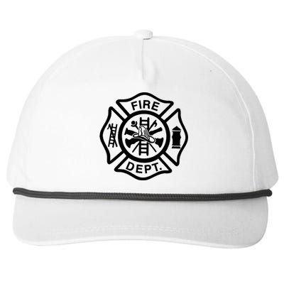 Fire Dept Emblem Badge Firefighter Logo Snapback Five-Panel Rope Hat