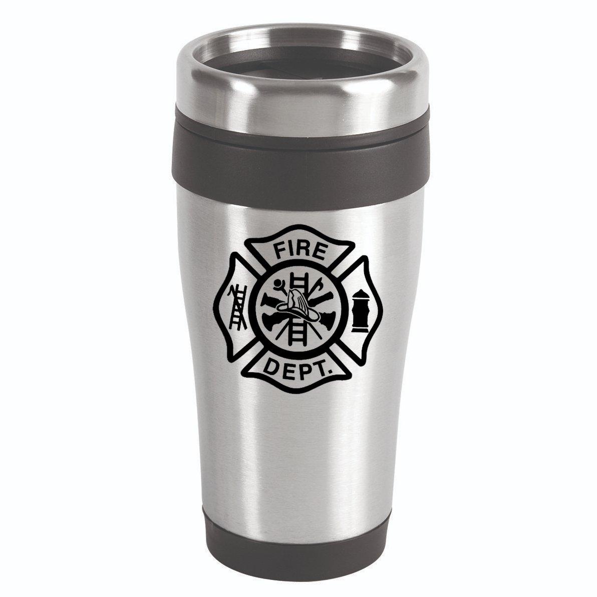 Fire Dept Emblem Badge Firefighter Logo 16oz Travel Tumbler
