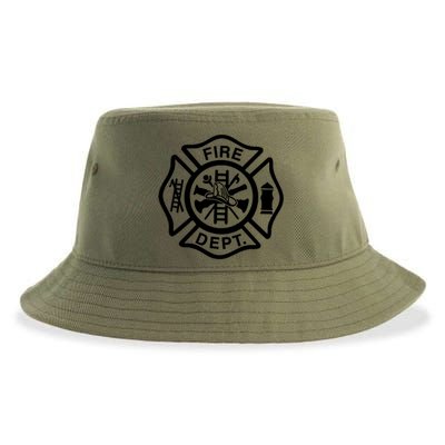 Fire Dept Emblem Badge Firefighter Logo Sustainable Bucket Hat