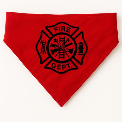 Fire Dept Emblem Badge Firefighter Logo USA-Made Doggie Bandana