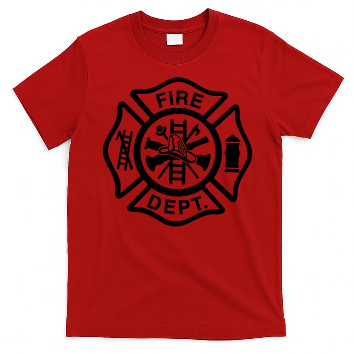 Fire Dept Emblem Badge Firefighter Logo T-Shirt