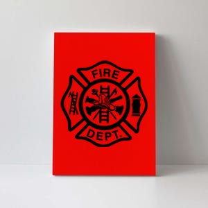 Fire Dept Emblem Badge Firefighter Logo Canvas