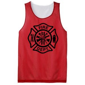 Fire Dept Emblem Badge Firefighter Logo Mesh Reversible Basketball Jersey Tank