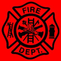 Fire Dept Emblem Badge Firefighter Logo Baby Bodysuit