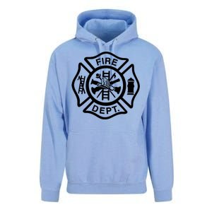 Fire Dept Emblem Badge Firefighter Logo Unisex Surf Hoodie