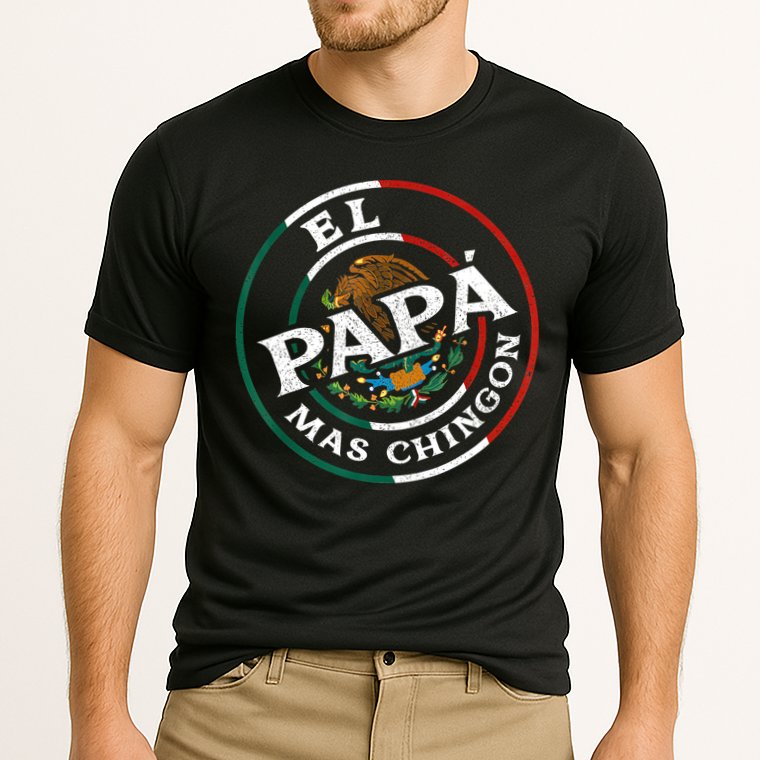 Fathers Day El Papa Mas Chingon Funny Mexican Dad Spanish Cooling Performance Crew T-Shirt