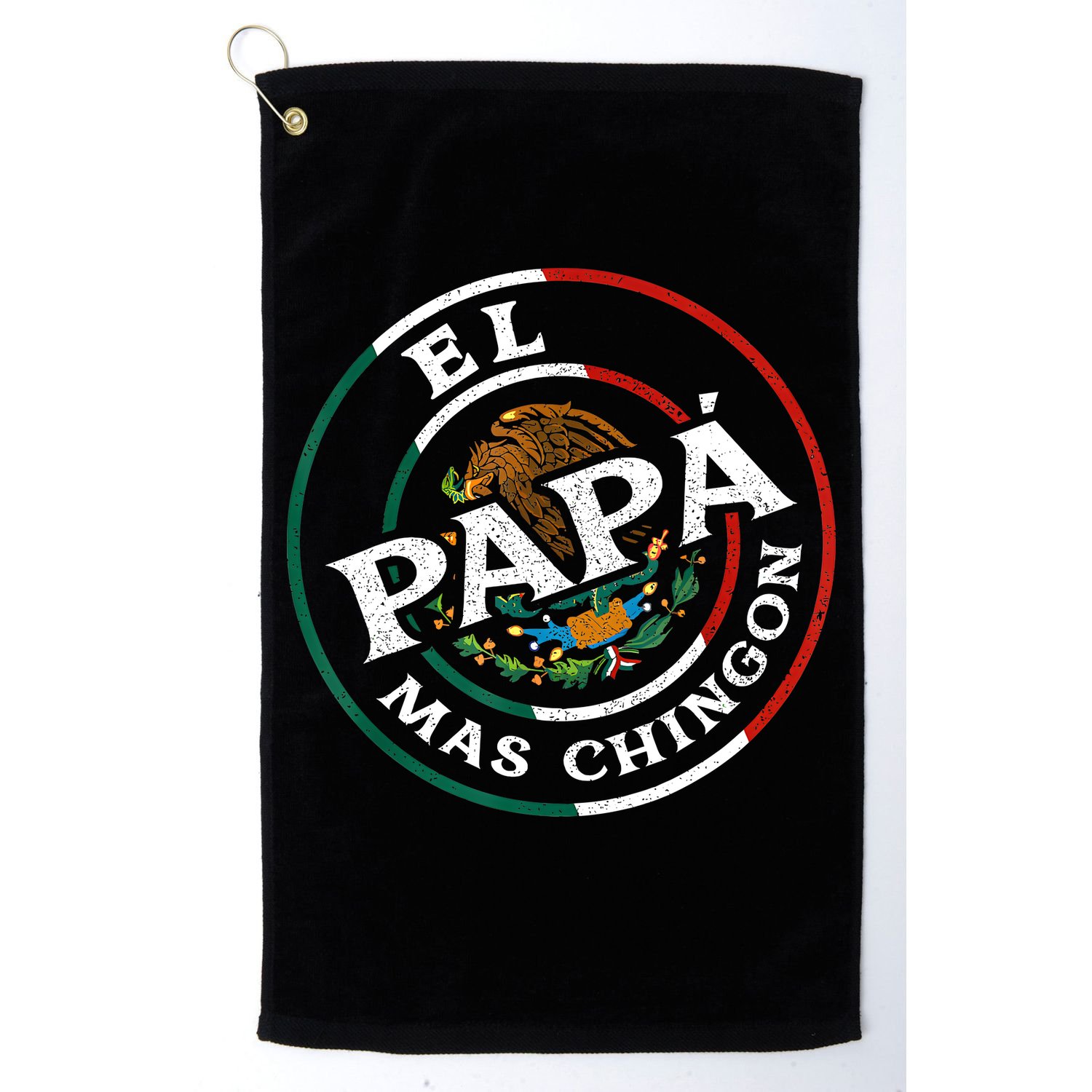 Fathers Day El Papa Mas Chingon Funny Mexican Dad Spanish Golf Towel