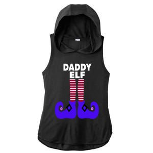 Funny Daddy Elf Christmas For Father Pop Dad From Cool Gift Ladies PosiCharge Tri-Blend Wicking Draft Hoodie Tank