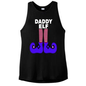 Funny Daddy Elf Christmas For Father Pop Dad From Cool Gift Ladies PosiCharge Tri-Blend Wicking Tank