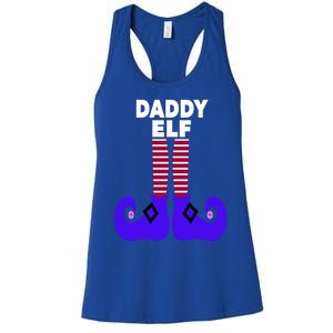 Funny Daddy Elf Christmas For Father Pop Dad From Cool Gift Women's Racerback Tank