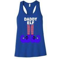 Funny Daddy Elf Christmas For Father Pop Dad From Cool Gift Women's Racerback Tank