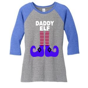 Funny Daddy Elf Christmas For Father Pop Dad From Cool Gift Women's Tri-Blend 3/4-Sleeve Raglan Shirt