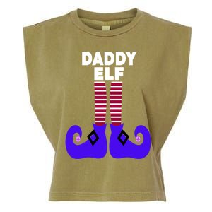 Funny Daddy Elf Christmas For Father Pop Dad From Cool Gift Garment-Dyed Women's Muscle Tee