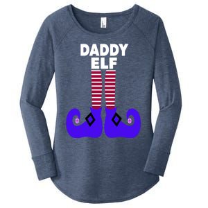 Funny Daddy Elf Christmas For Father Pop Dad From Cool Gift Women's Perfect Tri Tunic Long Sleeve Shirt