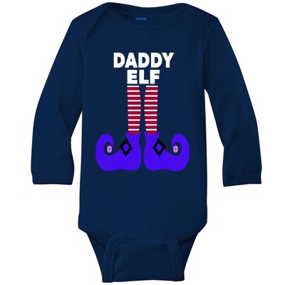 Funny Daddy Elf Christmas For Father Pop Dad From Cool Gift Baby Long Sleeve Bodysuit